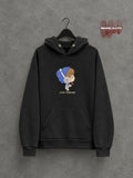Black “Love Forever” Headphone Graphic Pullover Hoodie