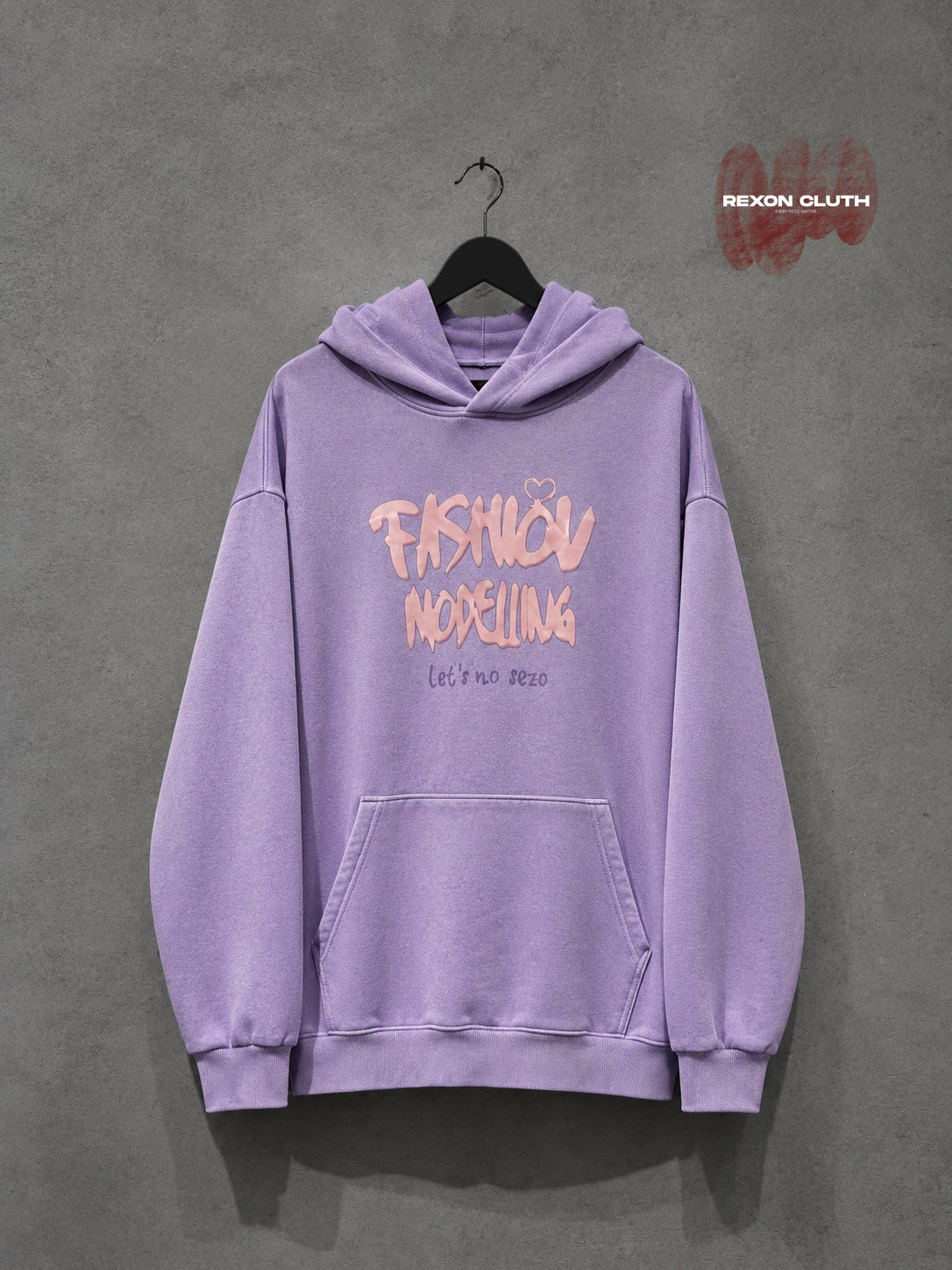 Lavender “Think Young” Graphic Pullover Hoodie