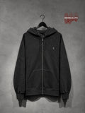 Shadow Black Tech-Stitch Zip-Up Hoodie