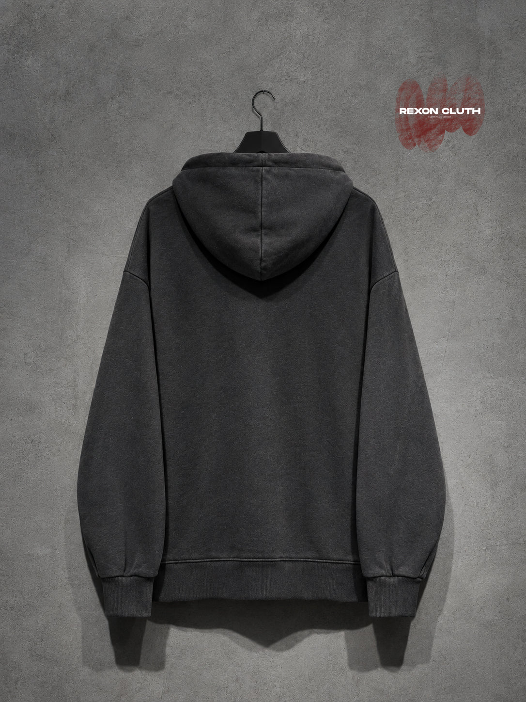 Shadow Black Tech-Stitch Zip-Up Hoodie