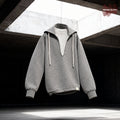 Urban Drift Heather Grey Oversized Hoodie – Minimalist Layered Hoodie Top