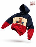 Tricolor "NEW YORK" Bear Graphic Pullover Hoodie