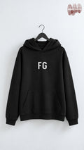 Classic Black FG Logo Hoodie – Minimalist Premium Hoodie.