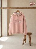 Blush Bear Embroidered Hoodie – Dusty Pink Premium Casual Hoodie