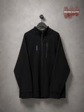 Black Heavyweight High-Neck Zip-Up Track Jacket