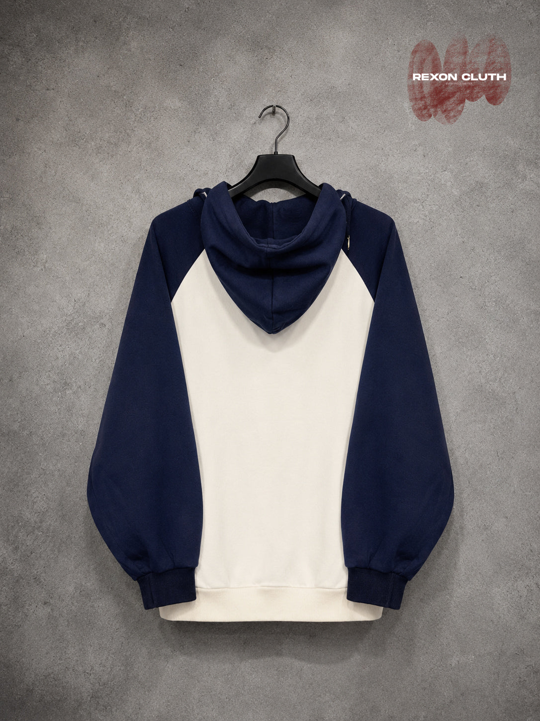 Navy & Cream Hoodie
