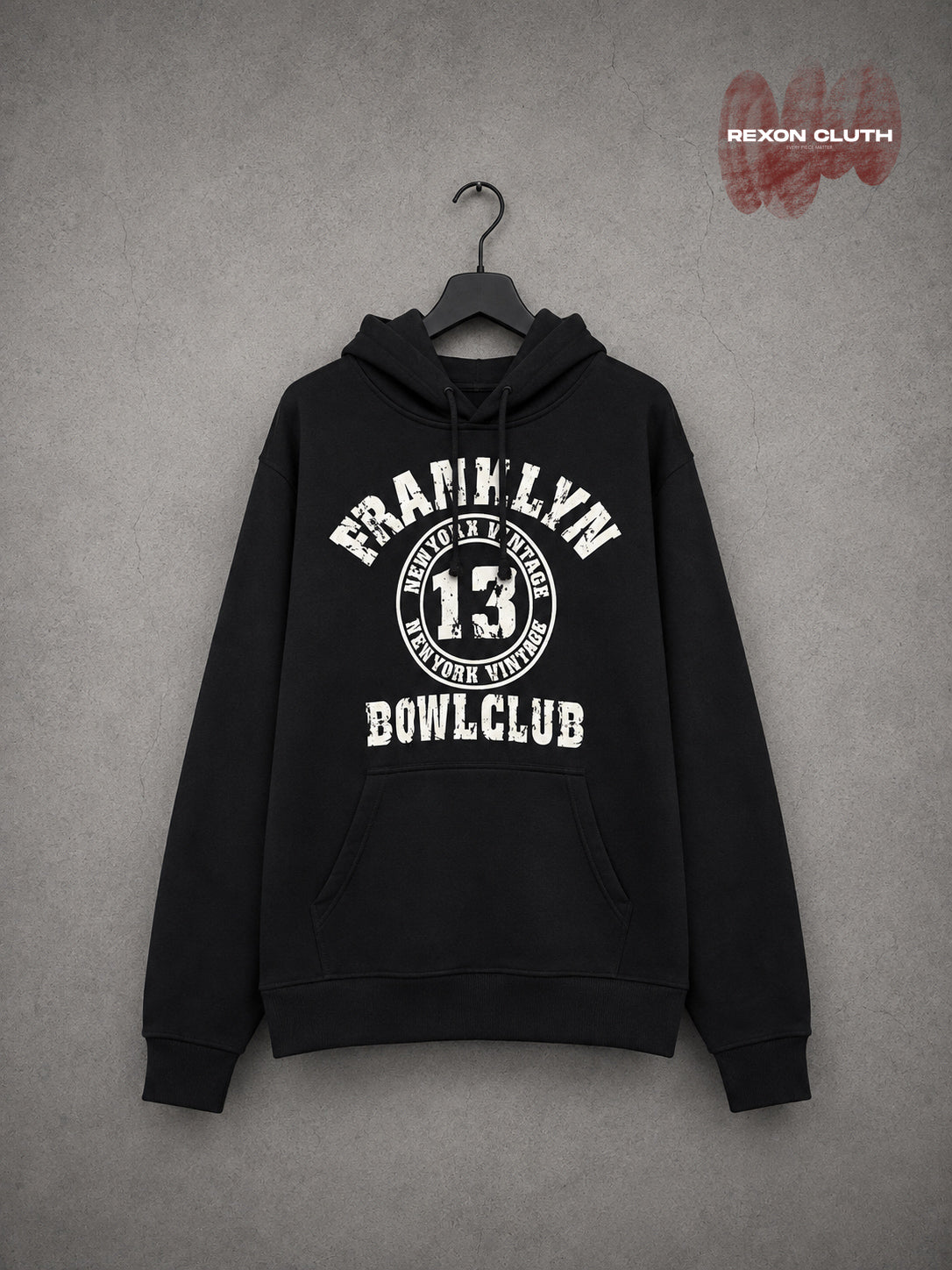 Black Franklin 13 Bowl Club Hoodie