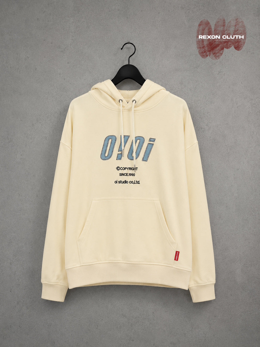 Cream "OiOi" Studio Graphic Pullover Hoodie
