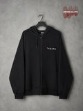 Black Chinese Calligraphy Graphic Pullover Hoodie